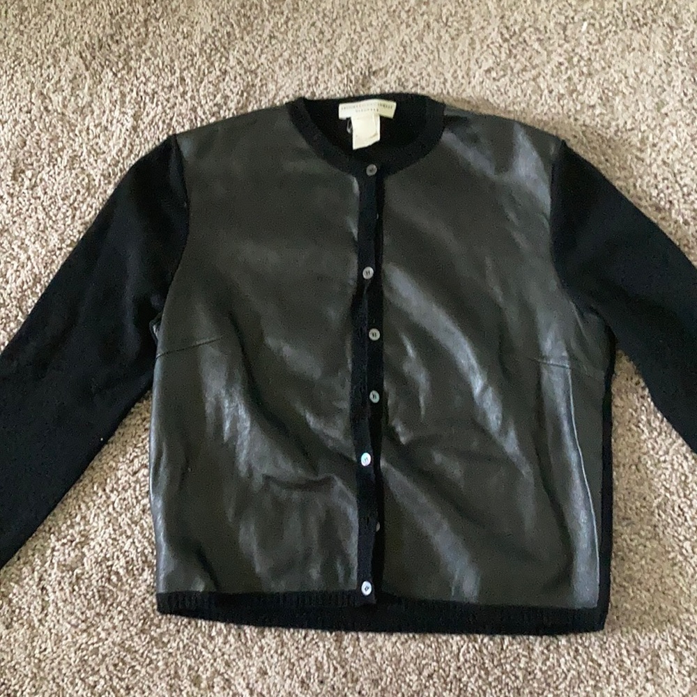Brunelleschi Cucinelli Cashmere & Leather Sweater